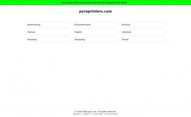 pyroprinters.com screenshot