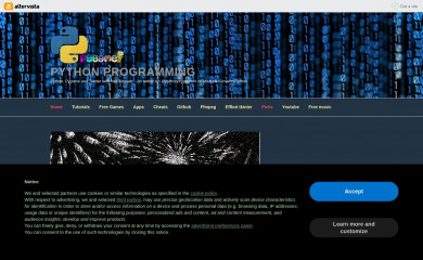 pythonprogramming.altervista.org screenshot