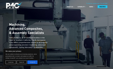 pacificaerospacecorp.com screenshot