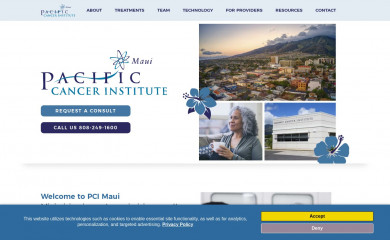 pacificcancerinstitute.com screenshot