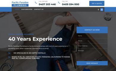 pacificparadiseplumbing.au screenshot