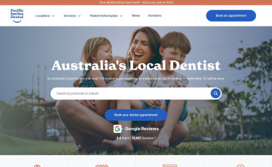pacificsmilesdental.com.au screenshot