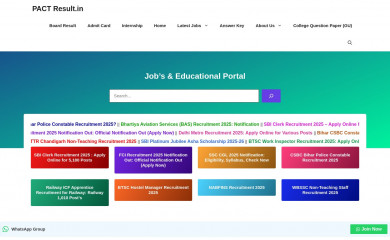 pactresult.in screenshot