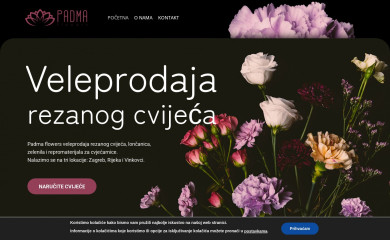 padmaflowers.hr screenshot