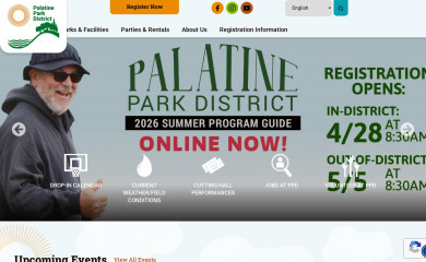 palatineparks.org screenshot