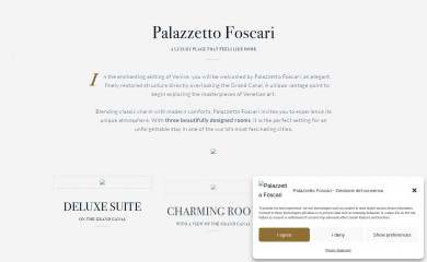 palazzettofoscari.com screenshot