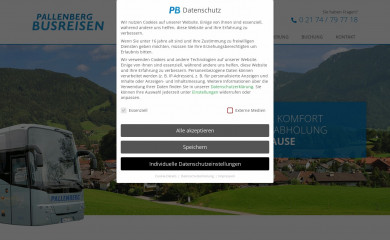 pallenberg-busreisen.de screenshot