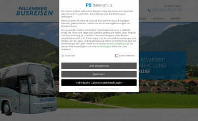 pallenberg-busreisen.de screenshot