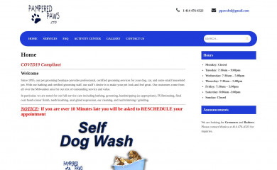 pamperedpawsltd.com screenshot