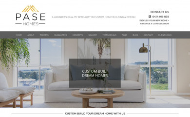 pasehomes.com.au screenshot