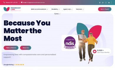 paramountcare.com.au screenshot