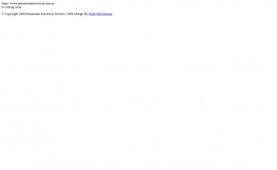 paramountelectrical.com.au screenshot