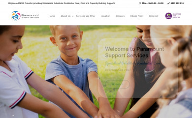 paramountsupportservices.com.au screenshot