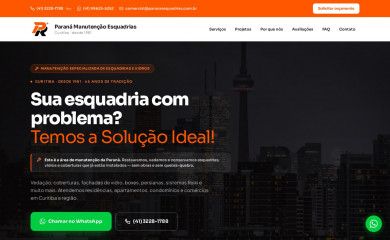paranaesquadrias.com.br screenshot