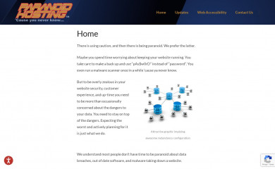 paranoidhosting.com screenshot