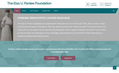 pardeefoundation.org screenshot