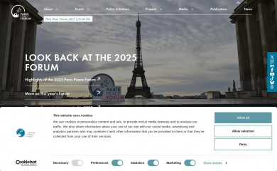 parispeaceforum.org screenshot