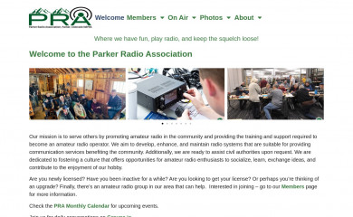parkerradio.org screenshot