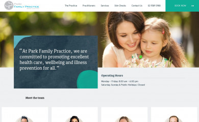parkfamilypractice.com.au screenshot
