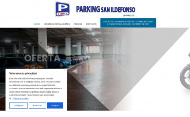 parkingsanildefonso.com screenshot