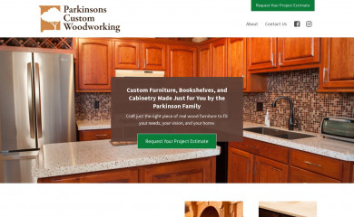 parkinsonswoodwork.com screenshot