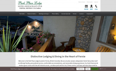 parkplacelodge.com screenshot