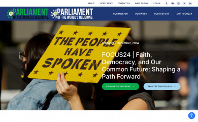 parliamentofreligions.org screenshot