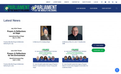 parliamentofreligions.org screenshot