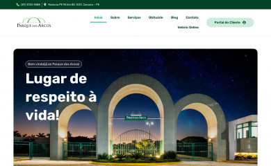 parquedosarcos.com.br screenshot