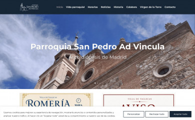 parroquiasanpedroadvincula.es screenshot