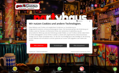 partyhaus-mieten.de screenshot