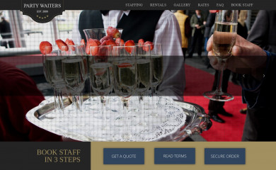 partywaiters.com screenshot