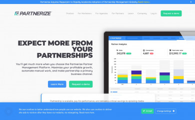partnerize.com screenshot