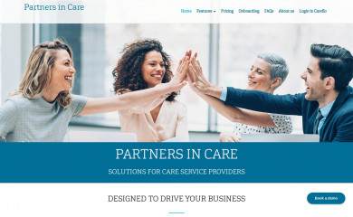 partnersincare.com.au screenshot