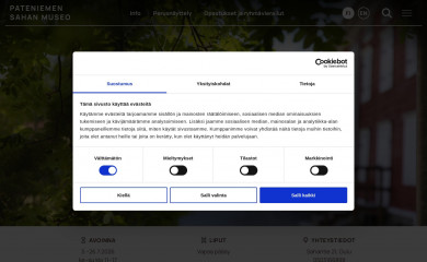 pateniemensahanmuseo.fi screenshot