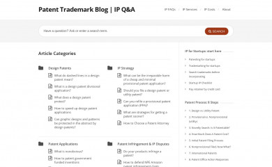 patenttrademarkblog.com screenshot