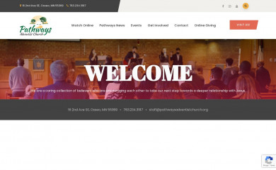 pathwaysadventistchurch.org screenshot