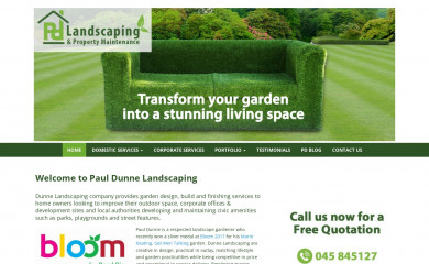 pauldunnelandscaping.com screenshot