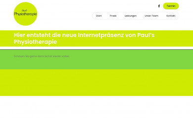pauls-physiotherapie.de screenshot