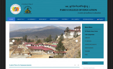 pce.edu.bt screenshot