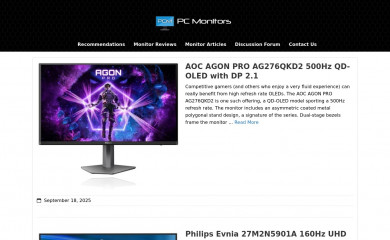 pcmonitors.info screenshot