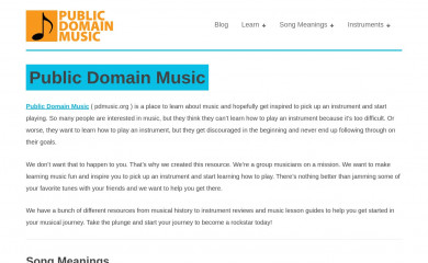 pdmusic.org screenshot