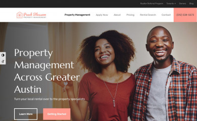 peachblossompropertymanagement.com screenshot