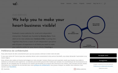 peakweb.be screenshot