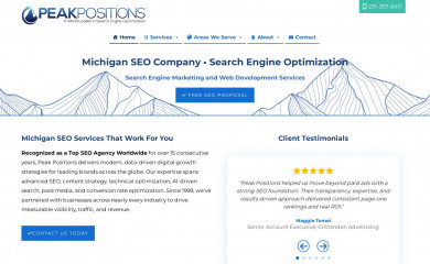 peakpositions.com screenshot