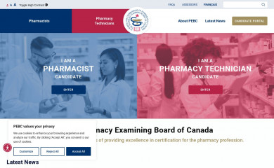 pebc.ca screenshot