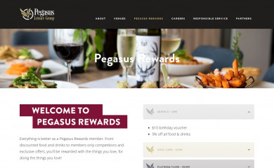 pegasusrewards.com.au screenshot