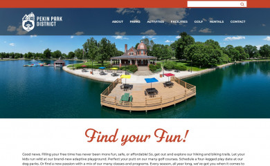pekinparkdistrict.org screenshot
