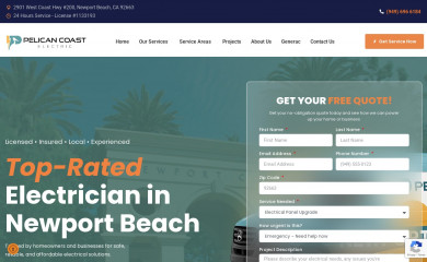 pelicancoastelectric.com screenshot