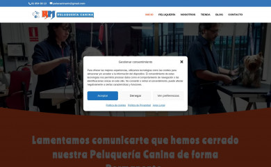 peluqueriacaninaguadarrama.com screenshot